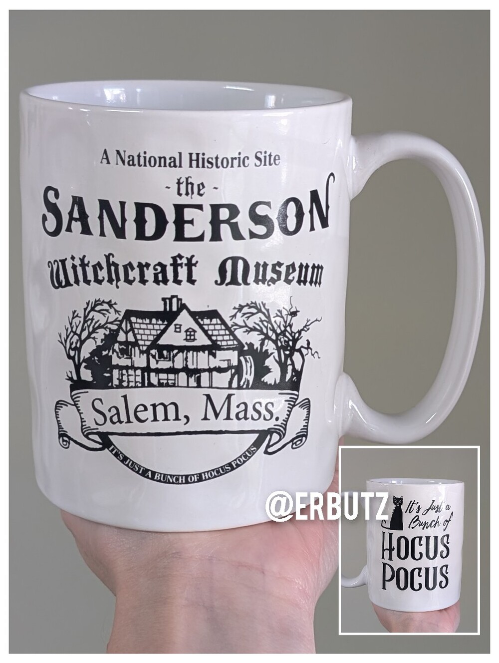 Disney©️ Hocus Pocus 🐈‍⬛ XL Double Sided Mug SANDERSON WITCHCRAFT MUSEUM